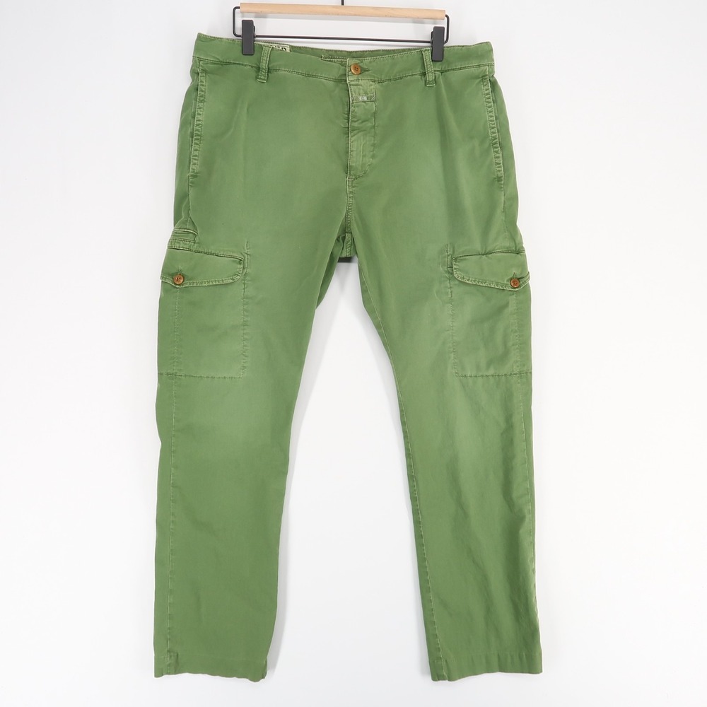 Closed Cargo Pants Mens 36 Green Authentic Chino Garment Dyed Utility Cotton